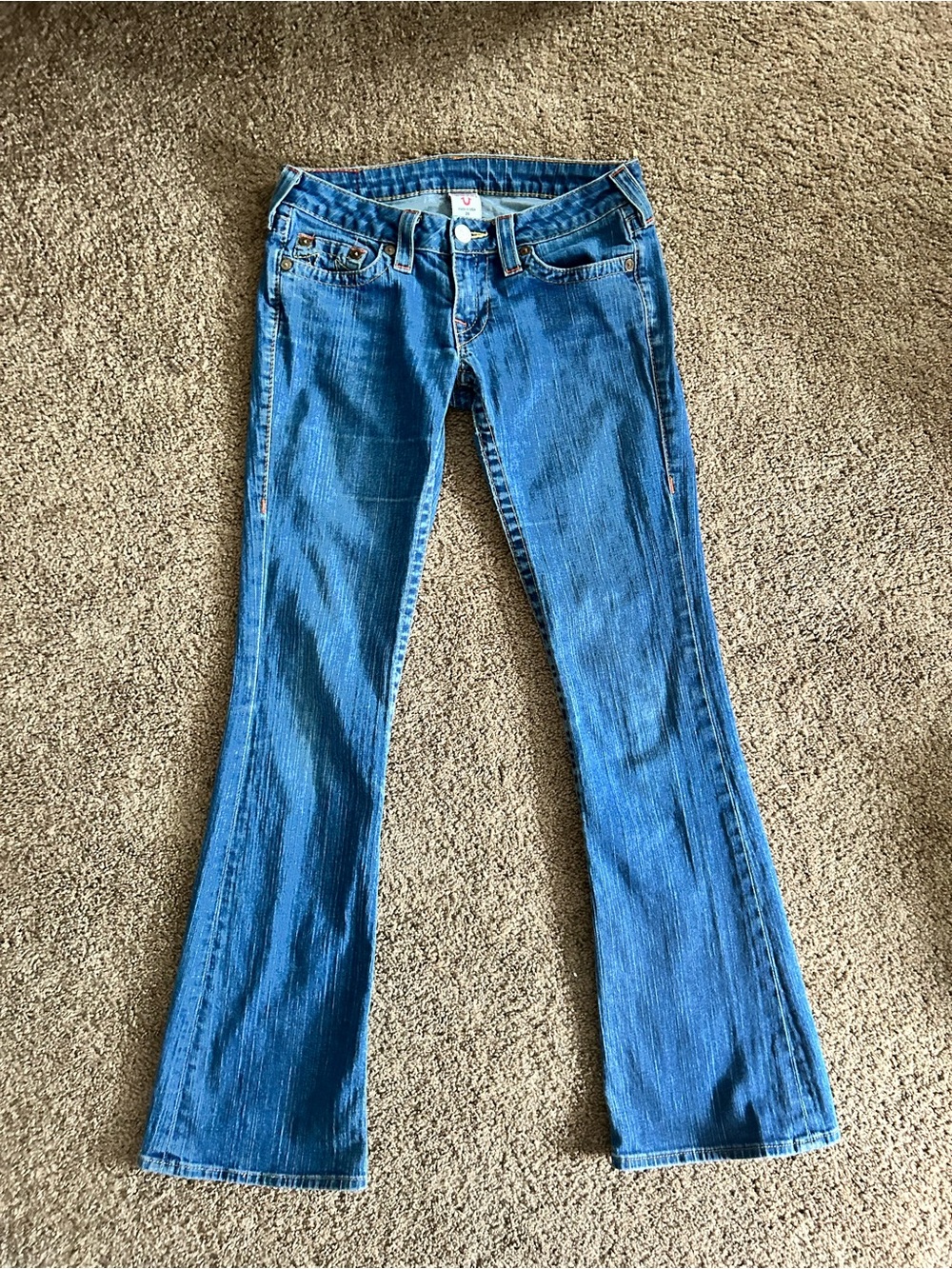 Vtg True Religion Bobby Jeans Size 28 Made in the USA RN112790 Low Rise Flare